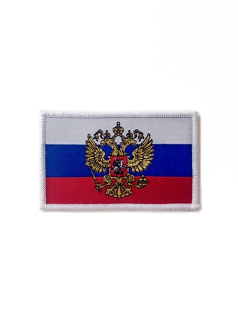 [4x] 3cm x 8cm Russian Flag Coat of Arms Sticker